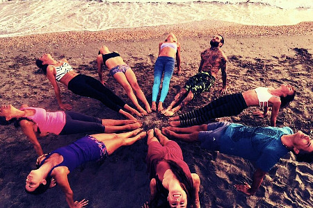 Beach Yoga Classes at Indialantic Beach by Melbourne, Florida