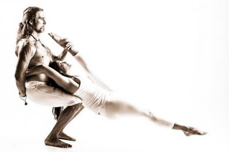 Jenna Lomazzo with Thomas Ardavany, couple yoga